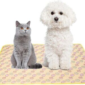 NACOCO Dog Cooling Mat Yellow Egg Washable Cooling Pad 38.5x 27.5 Easter NEW Cat